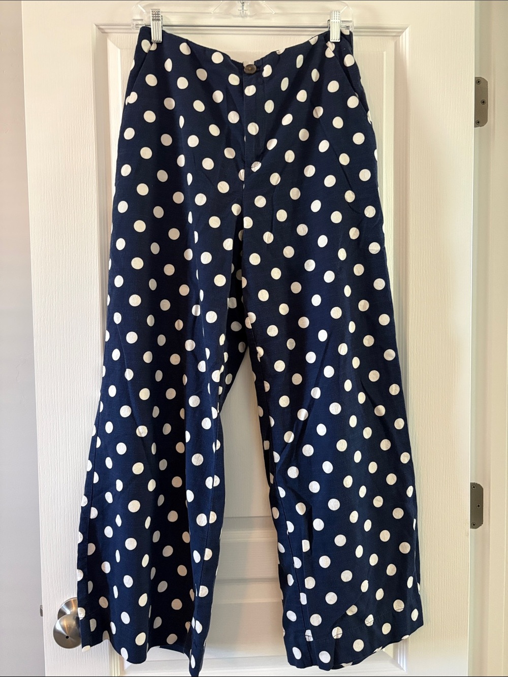 a new day Navy and White Polka Dot Wide-Leg Pants